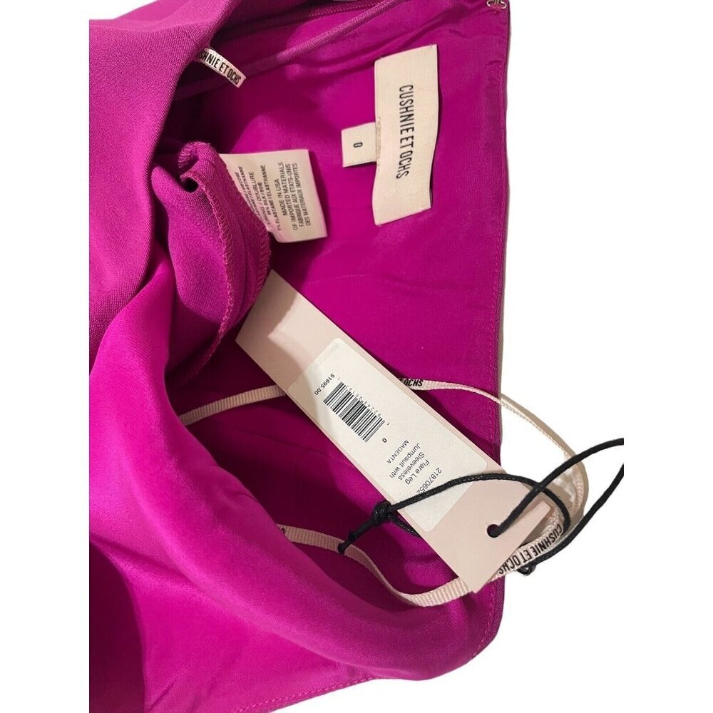 Cushnie et Ochs Pink Nikkita Jumpsuit One Shoulder Flared Leg SZ 0 NWT - Picture 11 of 11